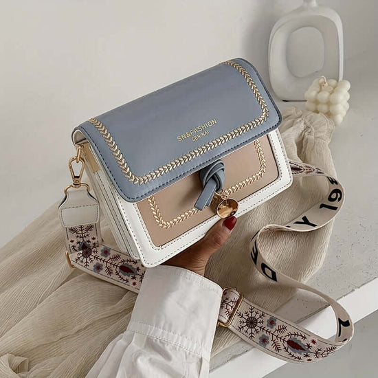 Bolso Bandolera Mujer Elegante - Cartera Cruzada con Hebilla Decorativa