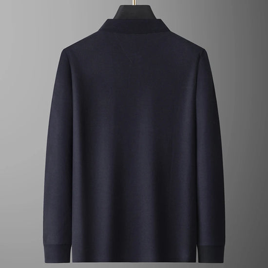 8XL 7XL 6XL 2025 New Autumn High End Luxury 100% Cotton Polo Shirt Man