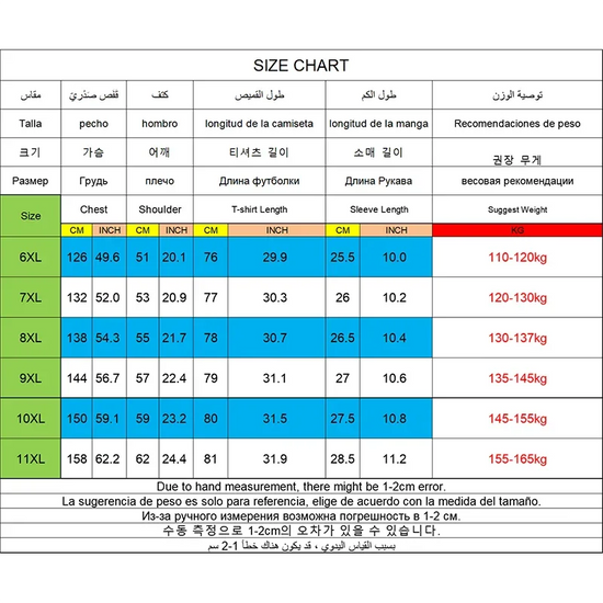 T-shirt Big Size 9XL for Men Quick Drying