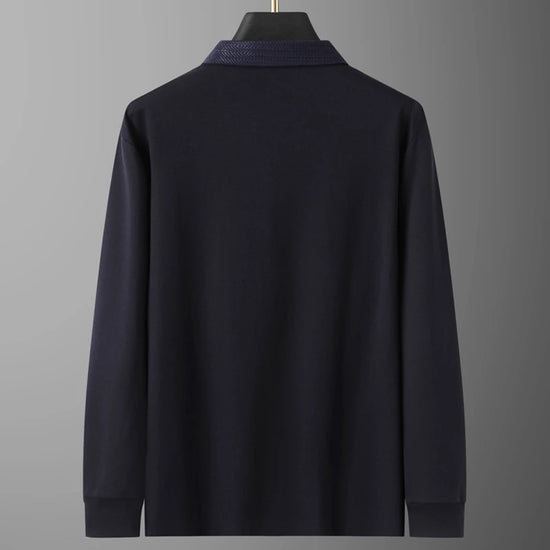 New Autumn High End Luxury Cotton Polo Shirt Man