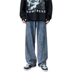 Vaqueros rectos desgastados para hombre