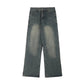 Washed Distressed Loose Jeans For Men