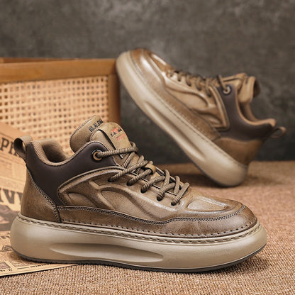 Autumn And Winter Cotton-padded Shoes With Velvet Leather Casual Shoes Men