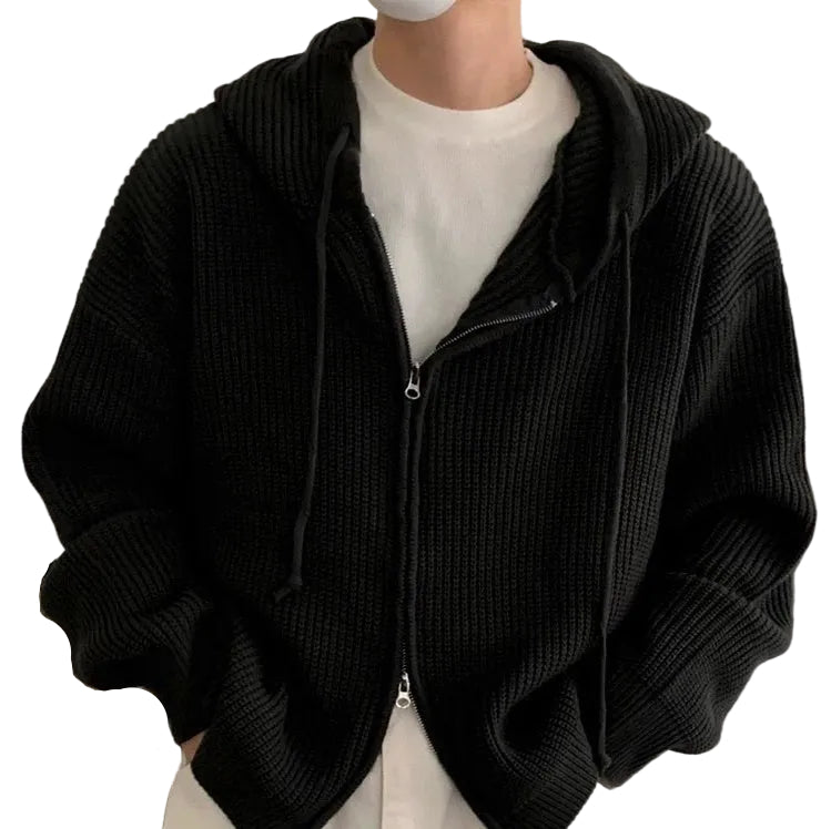 Suéter con capucha estilo inactivo para hombre, holgado, de alta calidad