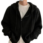 Suéter con capucha estilo inactivo para hombre, holgado, de alta calidad