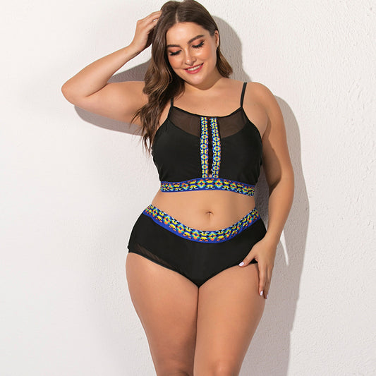 Traje de baño femenino de talla grande y gordita