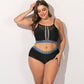Plus fat plus size female swimsuit