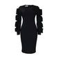 Fashion Temperament Ol Elegant Dress Plus Size Long Sleeve Dress