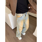 Jeans con lavado degradado de moda para hombre