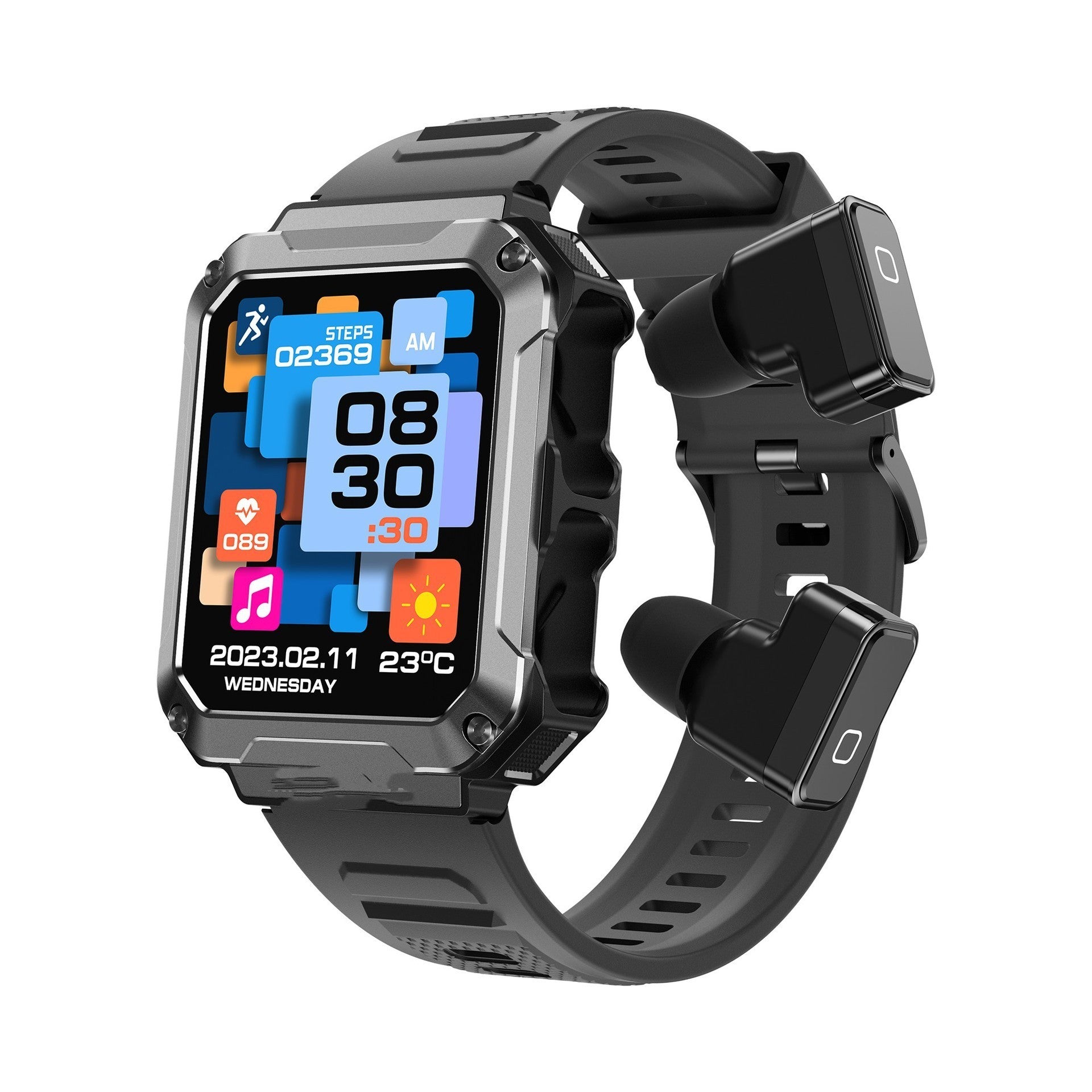 Reloj inteligente 2 en 1 con llamadas Bluetooth