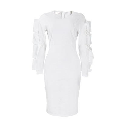 Fashion Temperament Ol Elegant Dress Plus Size Long Sleeve Dress