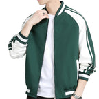 Cuello de béisbol a rayas otoño e invierno nuevo para hombre