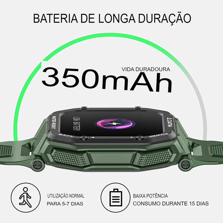 Relógio inteligente 3ATM IP68, unissex, fitness, smartwatc - SENBONO - A.S Foco