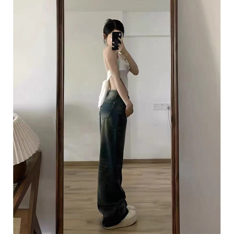 Pantalones vaqueros vintage de talla grande para mujer