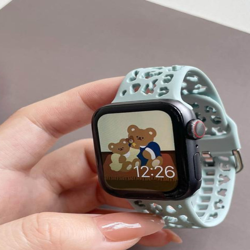 Pulsera inteligente de silicona hueca para mujer