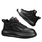 Zapatos casuales de otoño e invierno con acolchado de algodón y piel de terciopelo para hombre