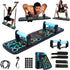 11pcs/set Push Up Board, Portable Foldable With Resistance Band,.