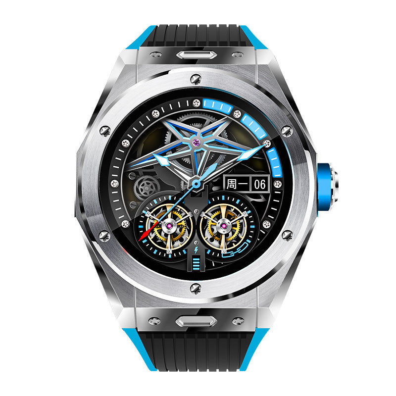 Reloj inteligente deportivo con monitorización de frecuencia cardíaca.