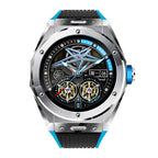 Reloj inteligente deportivo con monitorización de frecuencia cardíaca.