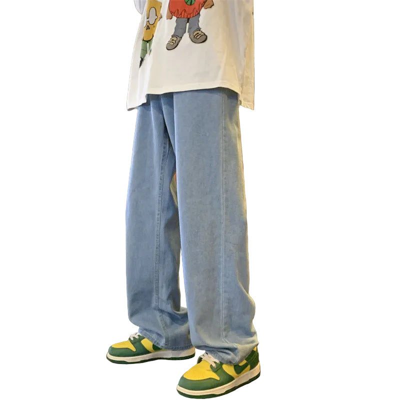 Pantalones vaqueros rectos holgados retro para hombre