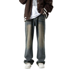 Vaqueros ajustados desgastados retro para hombre