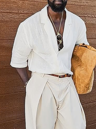 Camisa casual de manga corta para hombre