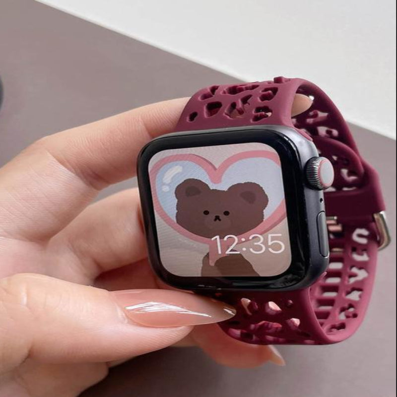 Pulsera inteligente de silicona hueca para mujer