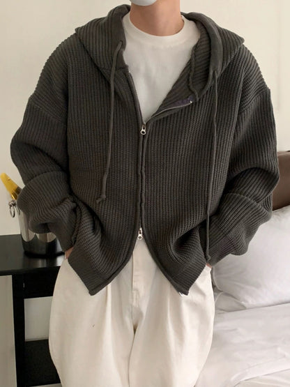 Idle Style Hooded Sweater Coat Men&