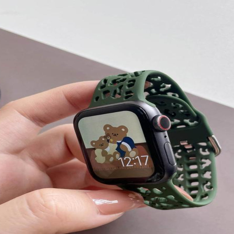 Pulsera inteligente de silicona hueca para mujer