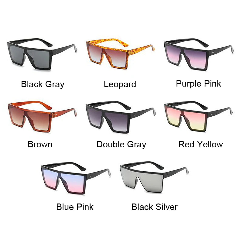 Gafas De Sol Cuadradas Negras Vintage Mujer De Gran Tamaño.