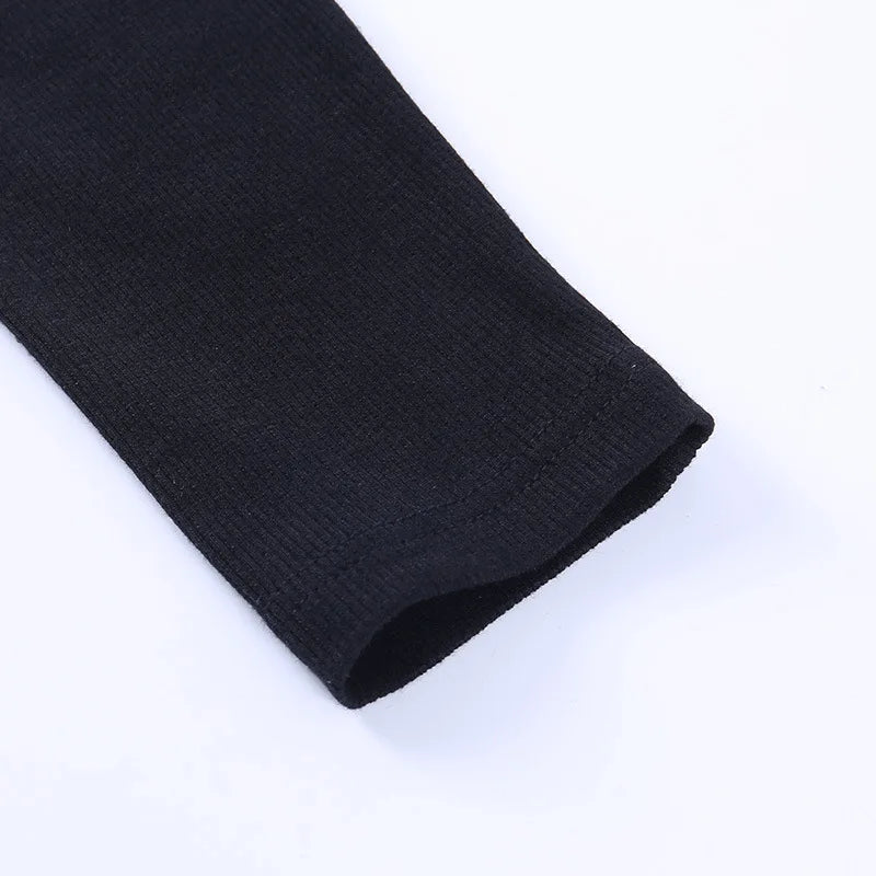 Camiseta de Mujer para Otoño – Manga Larga, Tejido de Punto y Diseño Hollow Out