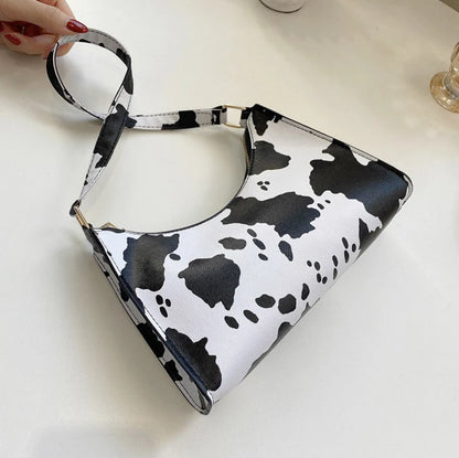 Bolso de Hombro con Estampado de Cebra o Leopardo para Mujer – Cartera de Axila de Piel Sintética Verano