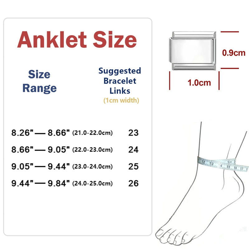 Charm Italiano de Acero Inoxidable – Diseño Ball No.8, Corazón, Cereza, Arcoíris, Gatos y Flores para Pulseras de 9mm