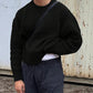 Solid Color Pullover Sweater Knitwear Men&
