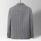 Chaqueta de lana con solapa delgada para hombre de mediana edad, tridimensional