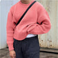 Solid Color Pullover Sweater Knitwear Men&