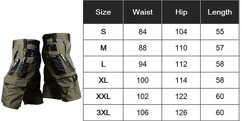 Pantalones Cortos de Estilo Militar para Hombre – Verdes, Camuflados, Multi‑bolsillos y Aptos para Exterior