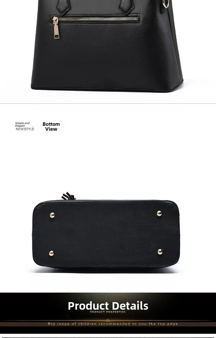 Bolso Minimalista de Gran Capacidad para Mujer – Bandolera y Bolso de Hombro con Cadena en PU