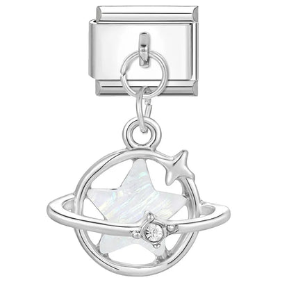 Charm Italiano de Acero Inoxidable – Diseño Ball No.8, Corazón, Cereza, Arcoíris, Gatos y Flores para Pulseras de 9mm