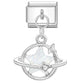 Charm Italiano de Acero Inoxidable – Diseño Ball No.8, Corazón, Cereza, Arcoíris, Gatos y Flores para Pulseras de 9mm