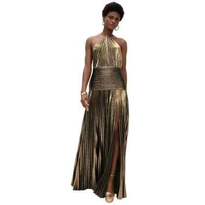 Vestido Largo de Fiesta con Corsé para Mujer – Elegante Off Shoulder con Abertura y Pliegues