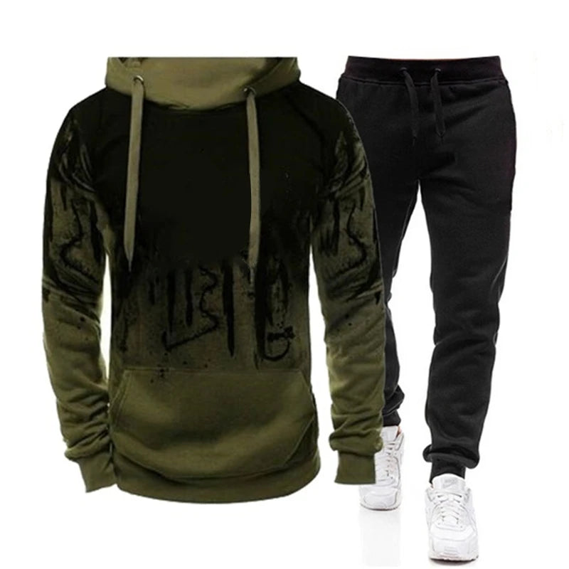 Conjunto de sudadera con capucha para hombre.