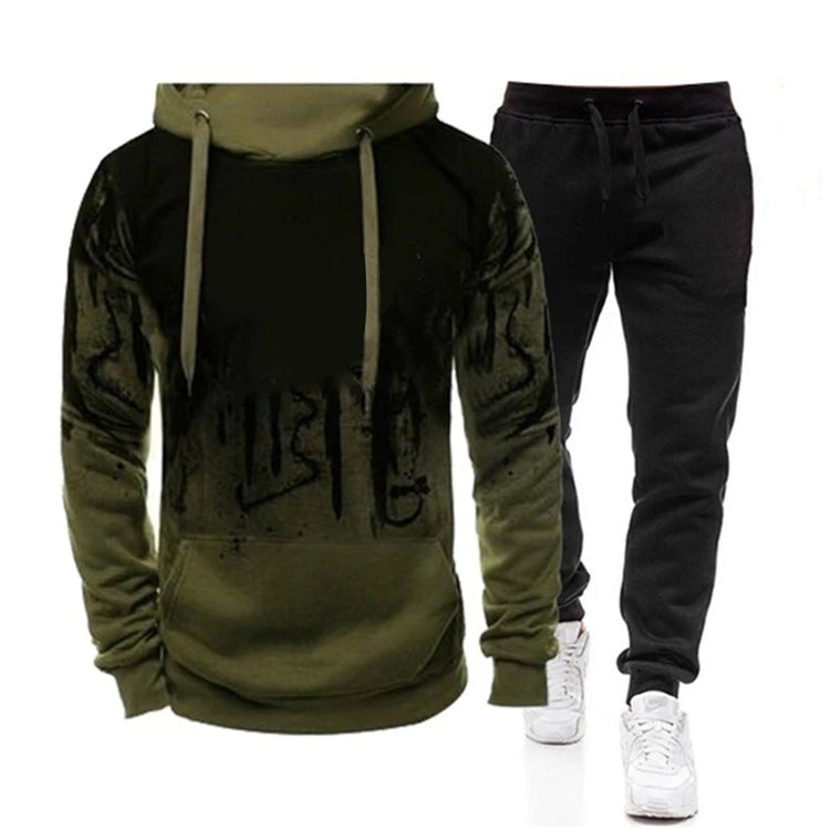 Conjunto de sudadera con capucha para hombre.
