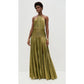 Vestido Largo de Fiesta con Corsé para Mujer – Elegante Off Shoulder con Abertura y Pliegues