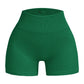 Pantalones Cortos Ajustados de Hilo para Mujer – Shorts Deportivos sin Costuras de Cintura Alta