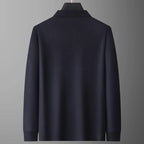 Polo de lujo 100 % algodón para hombre, de alta gama y otoño