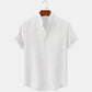 Camisa de Hombre de Manga Corta – Algodón y Lino 100% Estilo Oversize para Playa y Uso Casual