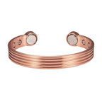 Pulseiras de cobre puro para homens e mulheres pulseiras ajustáveis com listras magnéticas para artrite, saúde, ímã alto, - A.S Foco