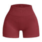 Pantalones Cortos Ajustados de Hilo para Mujer – Shorts Deportivos sin Costuras de Cintura Alta