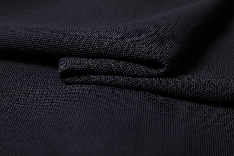 Polo de lujo 100 % algodón para hombre, de alta gama y otoño